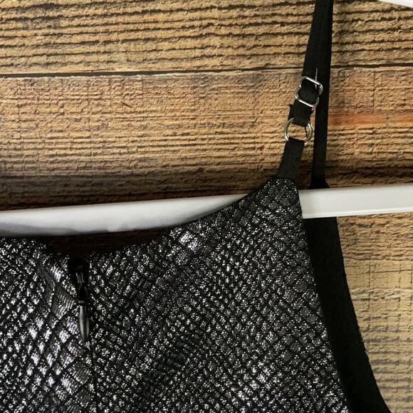 Adelyn Rae Metallic Snake Print Sleeveless Mini Dress Size Small - Picture 8 of 10